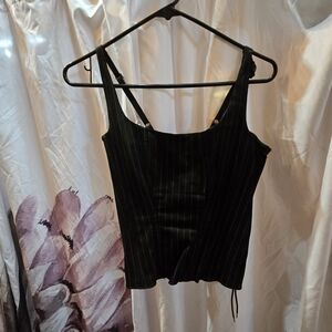 Elegant Black Pinstripe Camisole